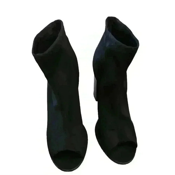 Urban Outfitters Womens Black Peep Toe Glove Booties 9 - Picture 2 of 11